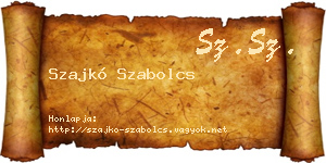 Szajkó Szabolcs névjegykártya